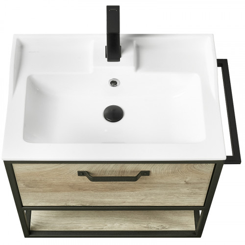 Тумба под раковину Aquaton Лофт Фабрик 65 1A242301LTDU0 подвесная Дуб эндгрейн МДФ / ЛДСП