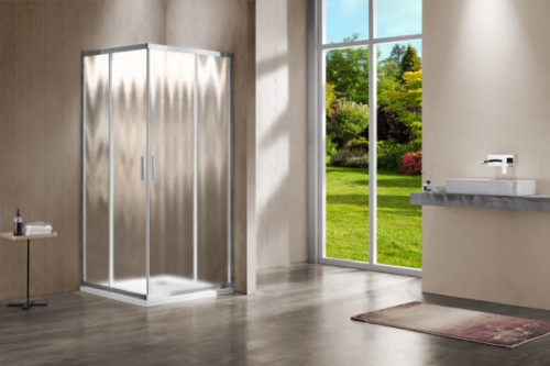 Душевой уголок Vincea Garda VSS-1G9010CH 100х90 профиль Хром стекло шиншилла