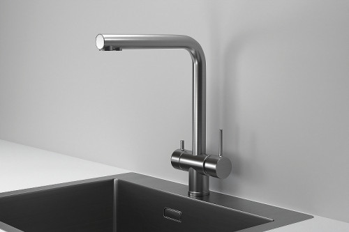 Смеситель для кухни Granula Kitchen Space 7011 цвет Сталь сатин