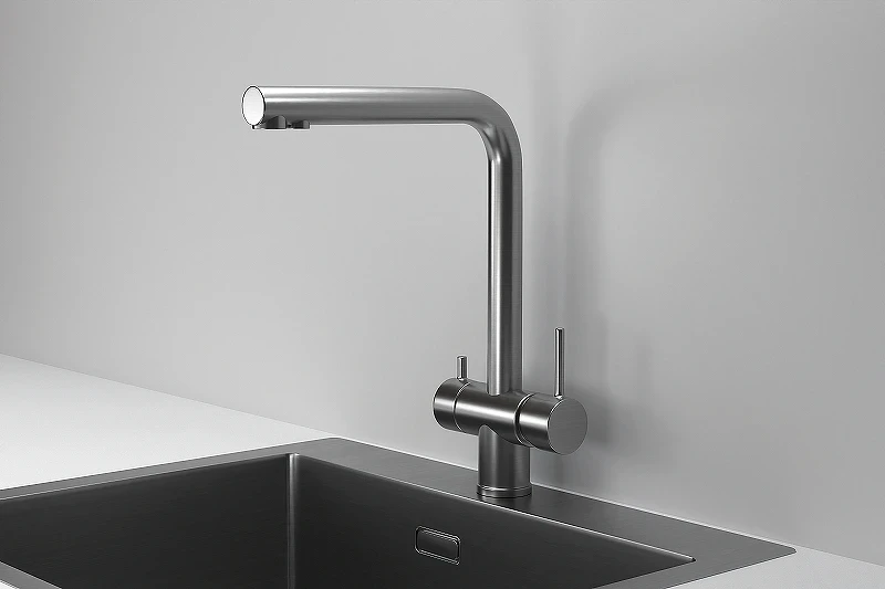 Смеситель для кухни Granula Kitchen Space 7011 цвет Сталь сатин