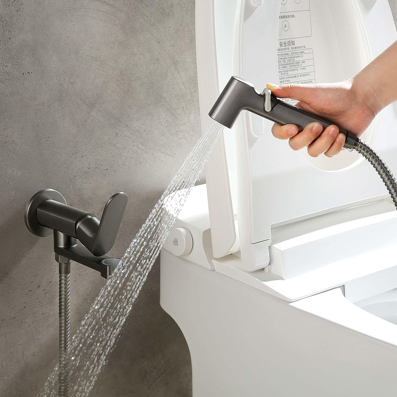 Гигиенический душ со смесителем Aquatek Альфа AQ1919BGM цвет Оружейная сталь