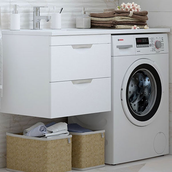 Тумба под раковину Corozo Алиот 120 SD-00000603 подвесная Белая МДФ / ЛДСП