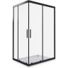 Душевой уголок Good Door Cofe CR-120-80-C-B 120x80 КФ00008 профиль Черный стекло прозрачное
