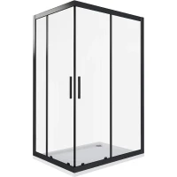 Душевой уголок Good Door Cofe CR-120-80-C-B 120x80 КФ00008 профиль Черный стекло прозрачное