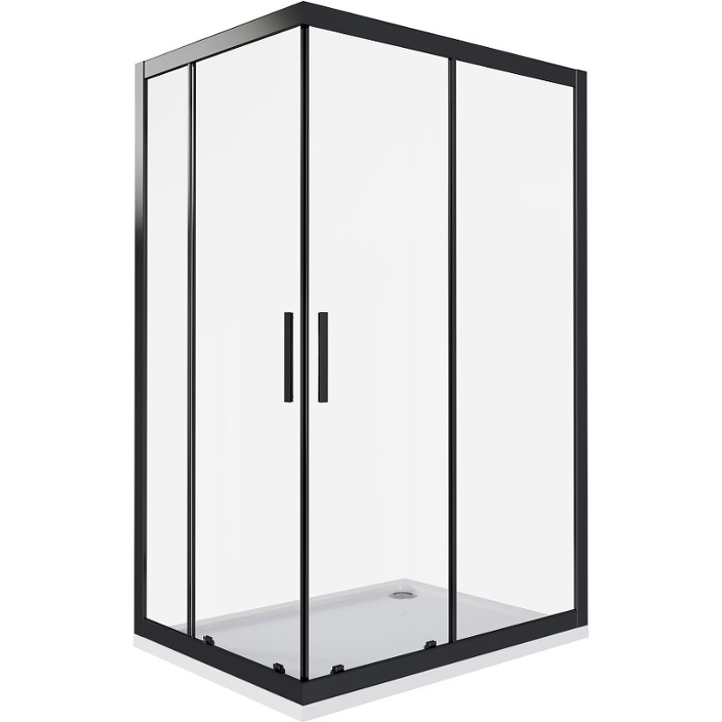 Душевой уголок Good Door Cofe CR-120-80-C-B 120x80 КФ00008 профиль Черный стекло прозрачное