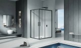 Душевой уголок Good Door Cofe CR-120-80-C-B 120x80 КФ00008 профиль Черный стекло прозрачное