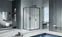Душевой уголок Good Door Cofe CR-120-80-C-B 120x80 КФ00008 профиль Черный стекло прозрачное