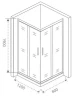 Душевой уголок Good Door Cofe CR-120-80-C-B 120x80 КФ00008 профиль Черный стекло прозрачное