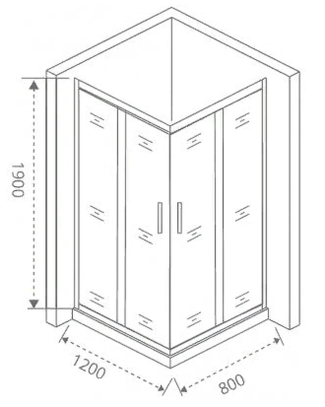 Душевой уголок Good Door Cofe CR-120-80-C-B 120x80 КФ00008 профиль Черный стекло прозрачное