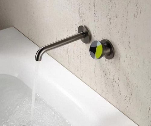 Смеситель для раковины Bronze de Luxe OMG! 9007GM-Y цвет Графит матовый Желтый