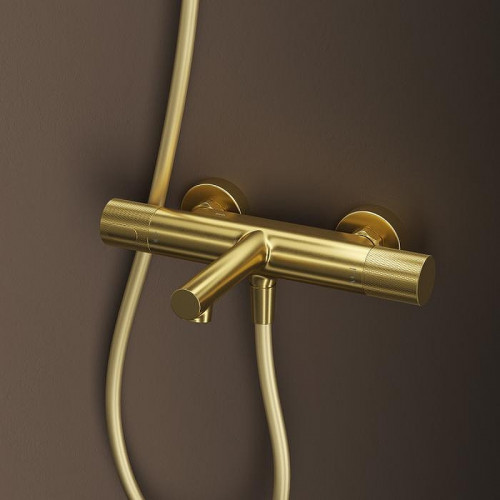 Смеситель для ванны Iddis Duna DUNMG02i74WA с термостатом Золото матовое