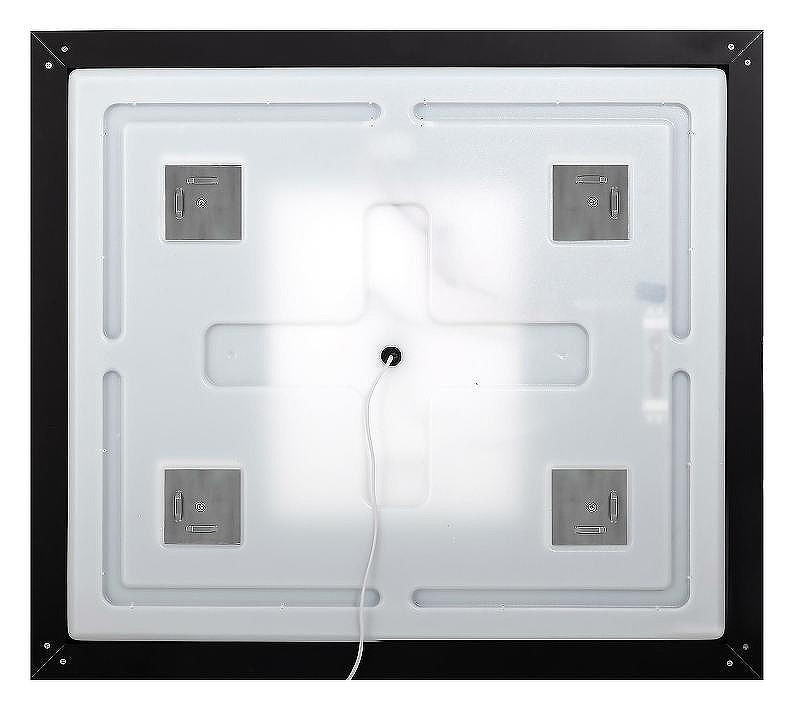 Зеркало BelBagno Kraft 80 SPC-KRAFT-800-800-LED-TCH-WARM-NERO с подсветкой Черное с сенсорным выключателем и подогревом