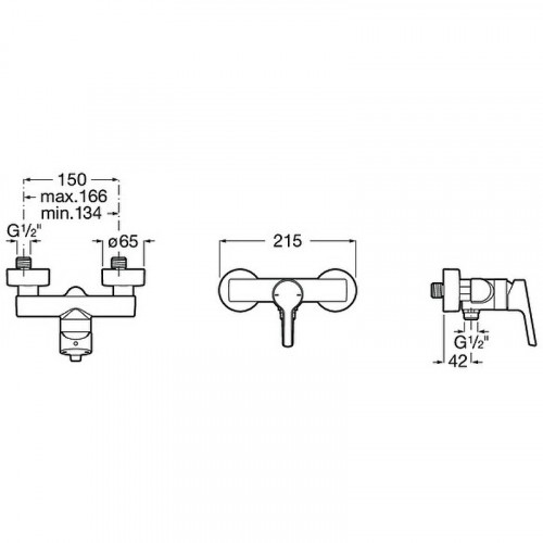 Смеситель для душа Roca Malva 5A213BC0M Хром латунь на стену