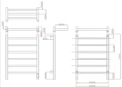 Электрический полотенцесушитель Comfysan Stella EC-7 80х50 018559 с полкой цвет Никель