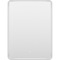 Зеркало Brevita Mercury 60 MER-Rett6-060/80-platinum с подсветкой Платина матовая с сенсорным выключателем стекло