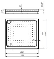 Акриловый поддон для душа Radomir 110x100x17 L 1-11-0-1-0-123 Белый