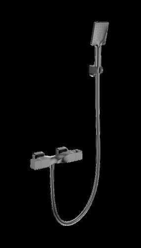 Смеситель для душа Wonzon & Woghand WW-B2025-A-BGG с термостатом цвет Темный графит