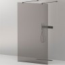 Душевая перегородка Cezares Liberta 110 LIBERTA-L-2-110-120-GR-NERO профиль Черный матовый стекло серое