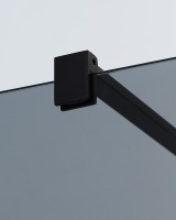 Душевая перегородка Cezares Liberta 110 LIBERTA-L-2-110-120-GR-NERO профиль Черный матовый стекло серое