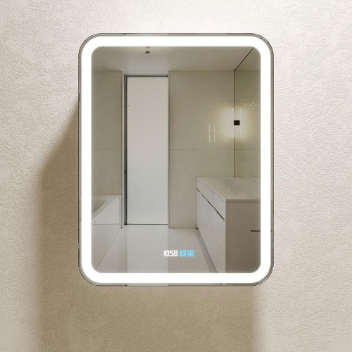 Зеркальный шкаф Silver Mirrors Фиджи 50 R LED-00002361 с подсветкой цвет Белый