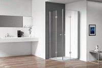 Душевой уголок Cezares Eco 100x100 ECO-O-AS-2-100-C-Cr профиль Хром стекло прозрачное