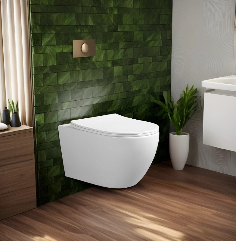 Комплект унитаза Ceruttispa Orlter Aria Tornado CT9955 с инсталляцией Berges Novum L5 040215 с сиденьем Микролифт и Черной матовой клавишей смыва фарфор подвесной