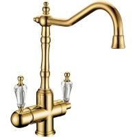 Смеситель для кухни Boheme Tradizionale Oro 112-SW Золото латунь