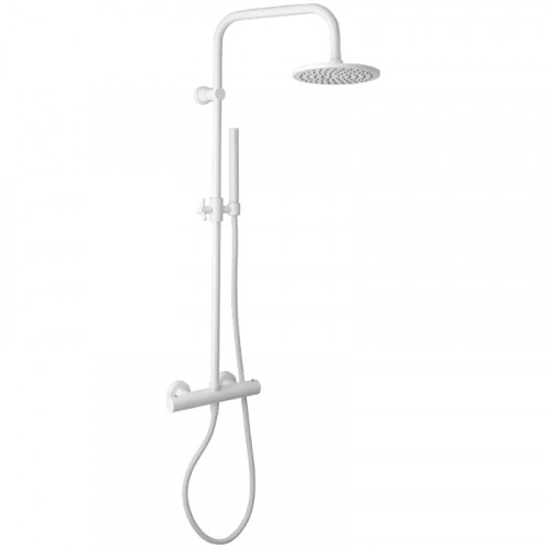 Душевая система Remer Elegance EQ32X7MMM20BO с термостатом Белая матовая латунь на стену