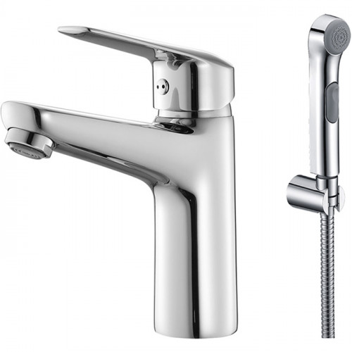 Смеситель для раковины с гигиеническим душем Iddis Torr TORSB00i08 Хром