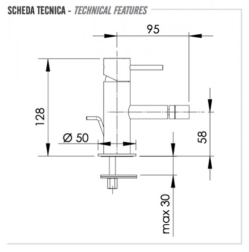 Смеситель для биде Remer X Style X20RP цвет Медь брашированная