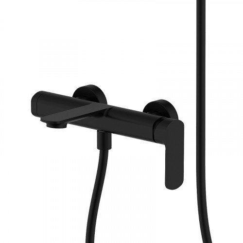 Смеситель для ванны AQUAme Monza AQM6312MB Черный матовый латунь на стену