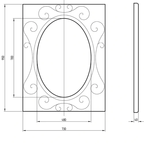 Зеркало Migliore CDB 73 30628 Серебро стекло