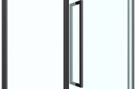 Душевой уголок Abber 100х100 AG05100B профиль Черный стекло прозрачное