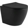 Унитаз SantiLine SL-5025MB подвесной Черный матовый с сиденьем Микролифт фарфор подвесной