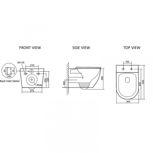 Унитаз SantiLine SL-5025MB подвесной Черный матовый с сиденьем Микролифт фарфор подвесной