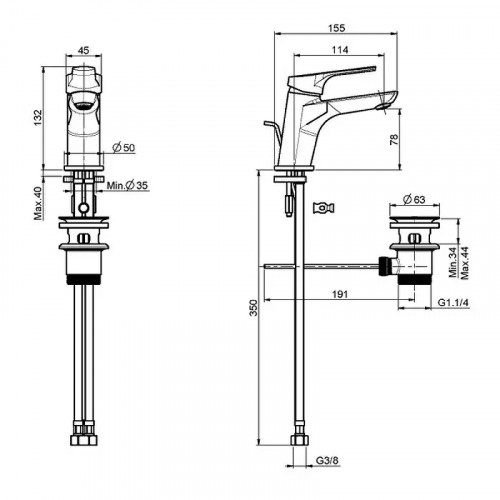 Смеситель для раковины Fima Carlo Frattini Serie 4 F3761CR цвет Хром