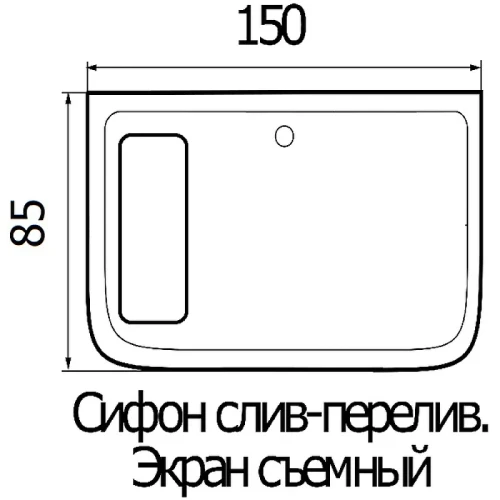 Акриловая ванна Wemor 150х85 10000005547 без гидромассажа