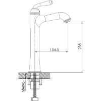 Смеситель для раковины Rose R02Q R0211Q Бронза латунь