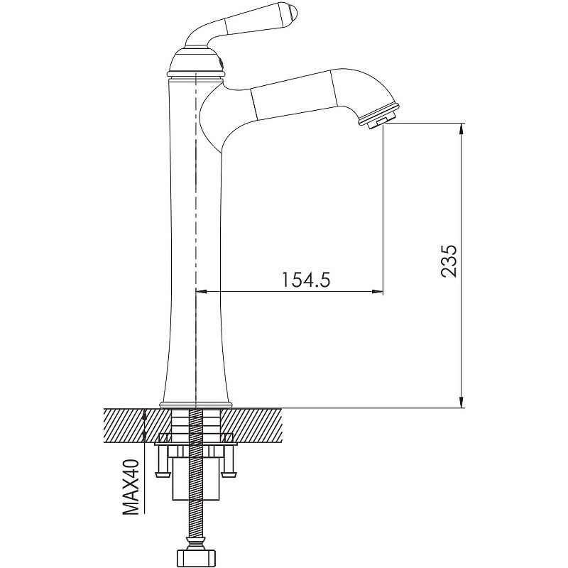 Смеситель для раковины Rose R02Q R0211Q Бронза латунь