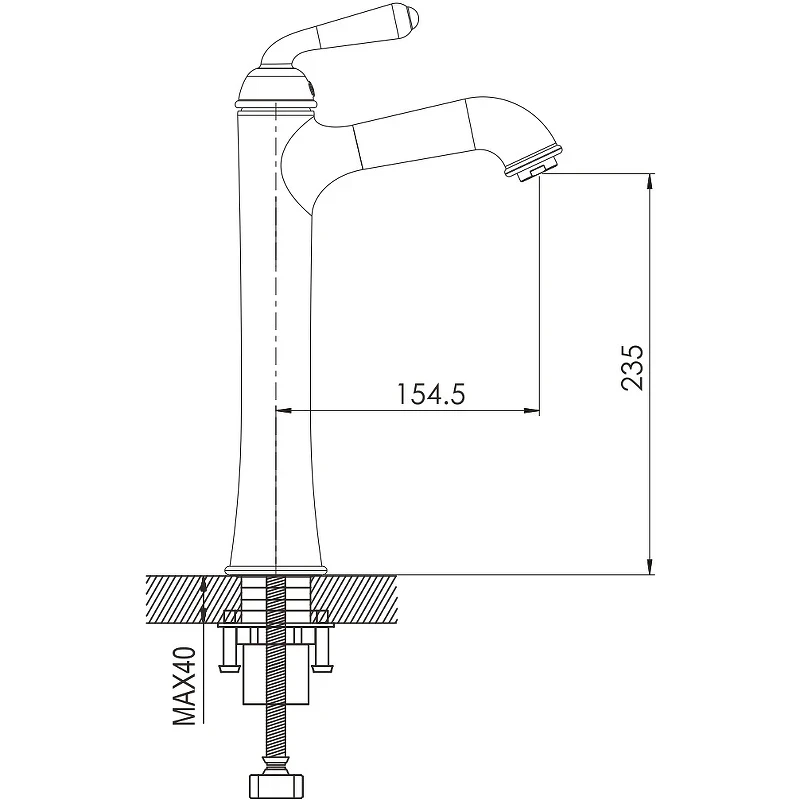 Смеситель для раковины Rose R02Q R0211Q Бронза латунь
