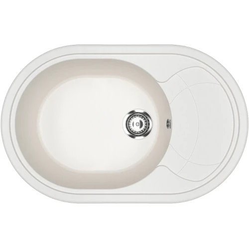 Кухонная мойка Ulgran Classic U-610-341 Ультра-белая искусственный камень (литьевой мрамор) встраиваемый