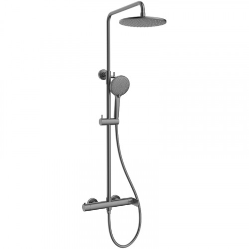 Душевая система Vincea Rondo VSFS-1R0GM Вороненая сталь латунь на стену