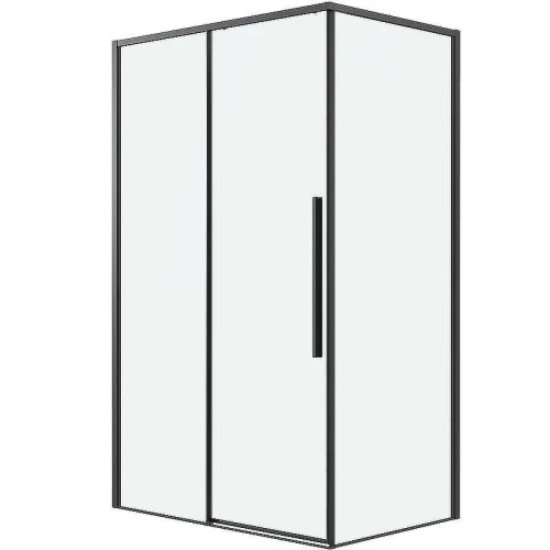 Душевая стенка Grossman Galaxy 90 200.K33.01.90.21.00 профиль Черный матовый стекло прозрачное