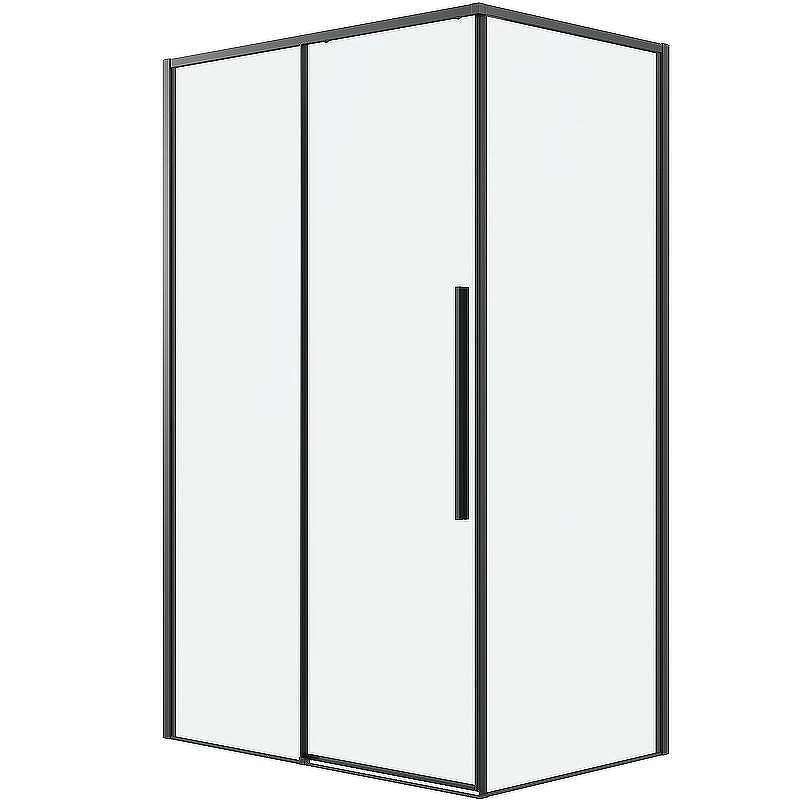 Душевая стенка Grossman Galaxy 90 200.K33.01.90.21.00 профиль Черный матовый стекло прозрачное