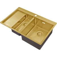 Кухонная мойка ZorG PVD Bronze SZR 5178-2-R BRONZE Бронза нержавеющая сталь встраиваемый