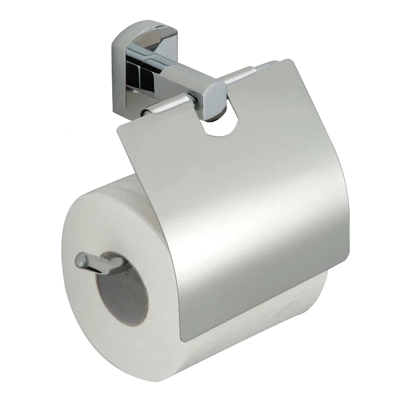 Держатель туалетной бумаги Savol S-009951 с крышкой цвет Хром