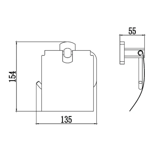 Держатель туалетной бумаги Savol S-009951 с крышкой цвет Хром