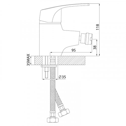 Смеситель для биде Rossinka D40-51 Хром