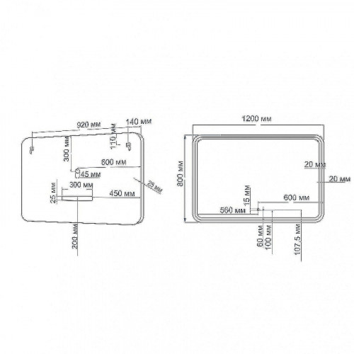 Зеркало Art&amp;Max Latina AM-Lat-1200-800-DS-F-X3 с подсветкой с сенсорным выключателем стекло