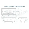 Чугунная ванна Delice Parallel 180x80 DLR220506R-AS с ручками с антискользящим покрытием